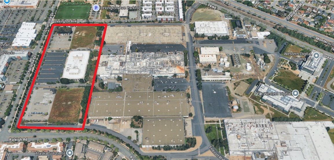 Western Digital Campus Data Center (Charlotte Drive lot split), a photo of the site